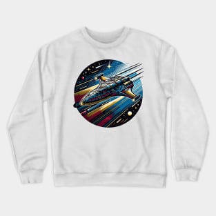 Future Spacecraft Quantum Tunneling Crewneck Sweatshirt